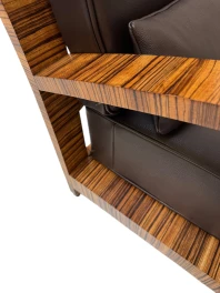 Two Art Deco Lounge Chairs with Leather Cushions France, 1930s